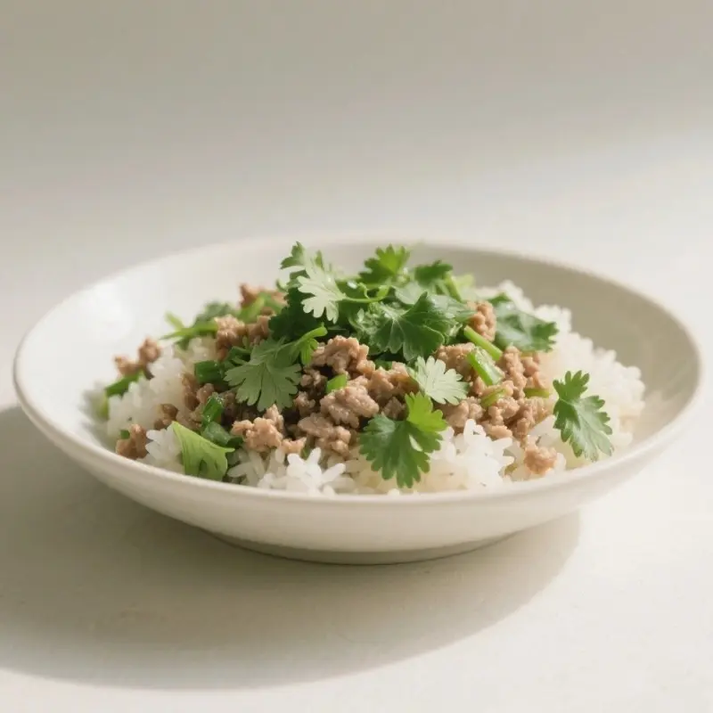 香菜肉碎飯